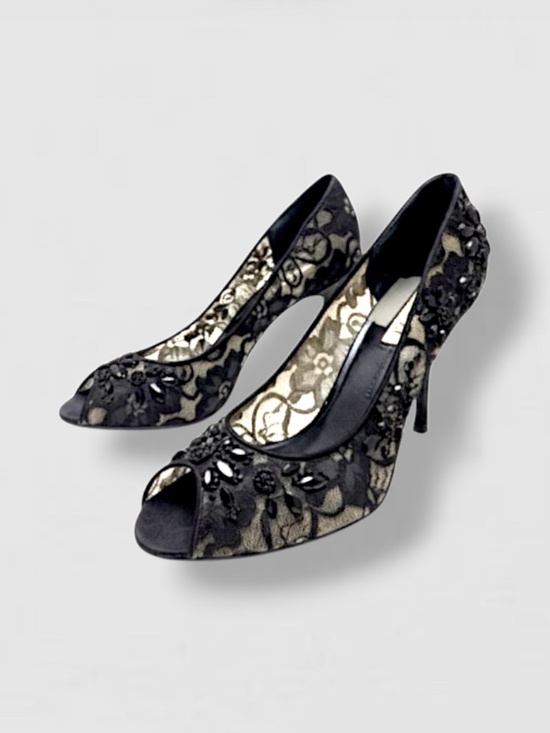 Alfani Shoes - Alfani Black Lace Heels 7.5